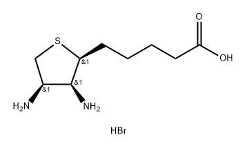 2-Thiophenepentanoic acid, 3,4-diaminotetrahydro-, hydrobromide (1:1), (2S,3S,4R)- 구조식 이미지