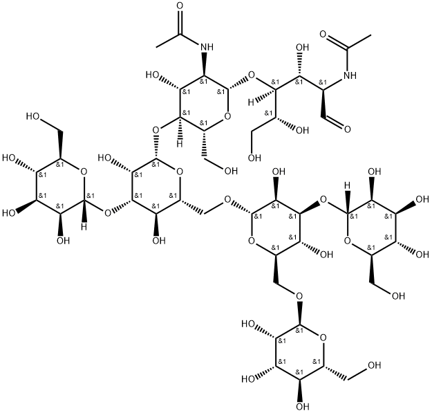 MANNOPENTAOSE-DI(N-ACETYL-D-*GLUCOSAMINE) Structure