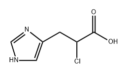 alpha-chloro-beta-imidazol-4(5)-ylpropionic acid 구조식 이미지