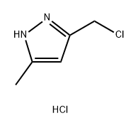 1H-Pyrazole, 3-(chloromethyl)-5-methyl-, hydrochloride (1:) Structure