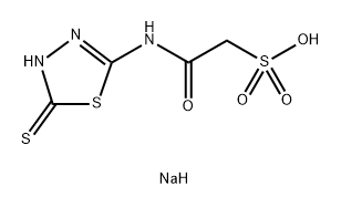 Ethanesulfonic acid, 2-[(4,5-dihydro-5-thioxo-1,3,4-thiadiazol-2-yl)amino]-2-oxo-, sodium salt (1:1) Structure