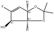 (3aS,4R,6aR)-5-Fluoro-2,2-dimethyl-3a,6a-dihydro-4H-cyclopenta[d][1,3]dioxol-4-ol Structure