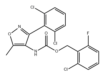 2-Chloro-6-fluorobenzyl (3-(2,6-dichlorophenyl)-5-methylisoxazol-4-yl)carbamate Structure