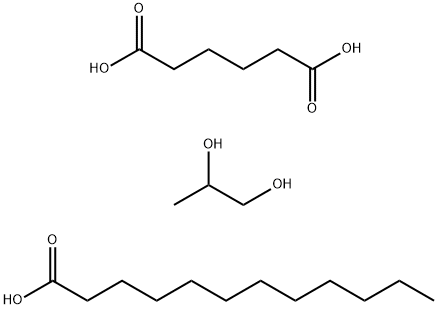 Hexanedioic acid, polymer with 1,2-propanediol, dodecanoate Structure