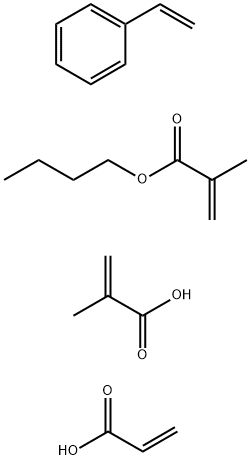 2-Propenoic acid, 2-methyl-, polymer with butyl 2-methyl-2-propenoate, ethenylbenzene and 2-propenoic acid, ammonium salt 구조식 이미지