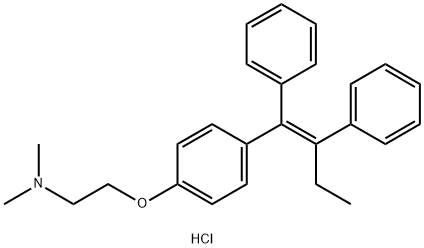 Ethanamine, 2-[4-(1,2-diphenyl-1-butenyl)phenoxy]-N,N-dimethyl-, hydrochloride, (E)- (9CI) 구조식 이미지