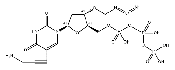 5-Propargylamino-3'-azidomethyl-dUTP Structure