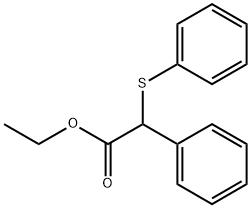 Benzeneacetic acid, α-(phenylthio)-, ethyl ester 구조식 이미지