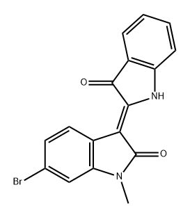 1-Methyl-6-bromoindirubin Structure