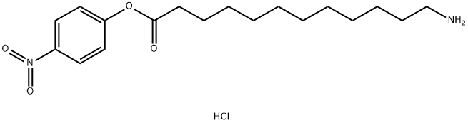 4-nitrophenyl ester -12-amino- Dodecanoic acid, hydrochloride (1:1) 구조식 이미지