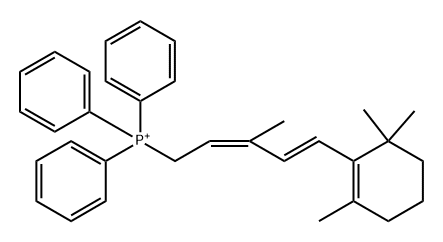 Phosphonium, [3-methyl-5-(2,6,6-trimethyl-1-cyclohexen-1-yl)-2,4-pentadienyl]triphenyl-, (Z,E)- (9CI) Structure