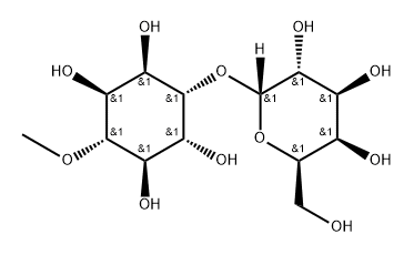 D-chiro-Inositol, 1-O-.alpha.-D-galactopyranosyl-4-O-methyl- Structure