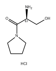 (2S)-2-amino-3-hydroxy-1-(pyrrolidin-1-yl)propan1-one hydrochloride Structure