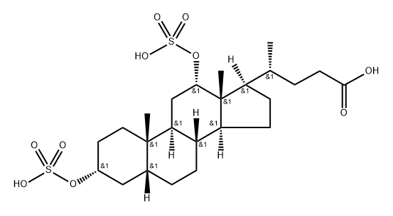 (4R)-4-[(3R,5R,8R,9S,10S,12S,13R,14S,17R)-10,13-dimethyl-3,12-disulfooxy-2,] Structure