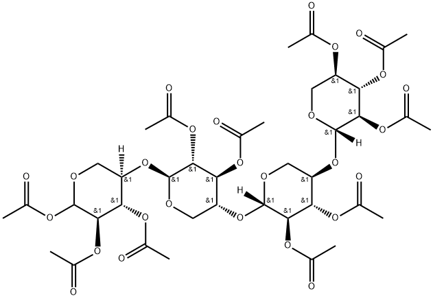 Xylotetraose Decaacetate 구조식 이미지