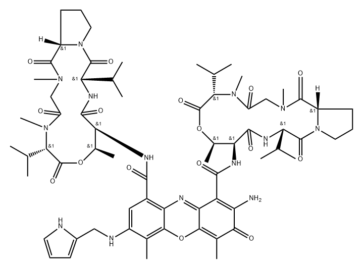 7-[[(1H-Pyrrol-2-yl)methyl]amino]actinomycin D 구조식 이미지