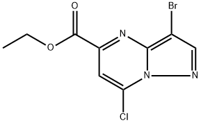 ethyl 3-bromo-7-chloropyrazolo[1,5-a]pyrimidine-5-carboxylate 구조식 이미지