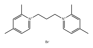 Pyridinium, 1,1'-(1,3-propanediyl)bis[2,4-dimethyl-, dibromide 구조식 이미지