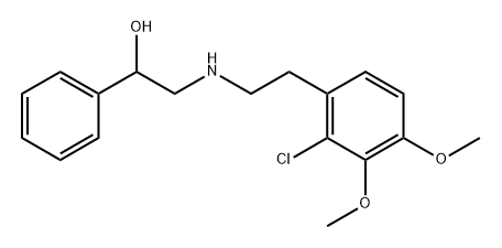 α-[[[2-(2-Chloro-3,4-dimethoxyphenyl)ethyl]amino]methyl]benzenemethanol 구조식 이미지