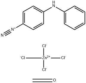 Benzenediazonium,4-(phenylamino)-,(T-4)-tetrachlorozincate(2-)(2:1),polymerwithformaldehyde Structure