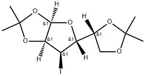 α-D-Allofuranose, 3-deoxy-3-iodo-1,2:5,6-bis-O-(1-methylethylidene)- Structure