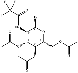 α-D-Glucopyranosyl bromide, 2-deoxy-2-[(2,2,2-trifluoroacetyl)amino]-, 3,4,6-triacetate Structure