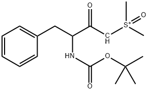 tert-Butyl (4-(dimethyl(oxo)-λ6-sulfanylidene)-3-oxo-1-phenylbutan-2-yl)carbamate Structure