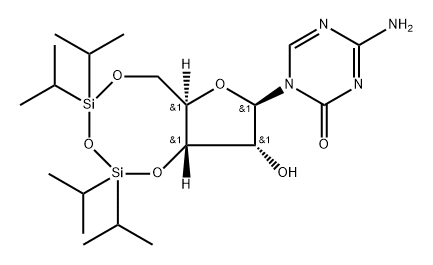 4-Amino-1-[3,5-O-[1,1,3,3-tetrakis(1-methylethyl)-1,3-disiloxanediyl]-β-D-ribofuranosyl]-1,3,5-triazin-2(1H)-one 구조식 이미지