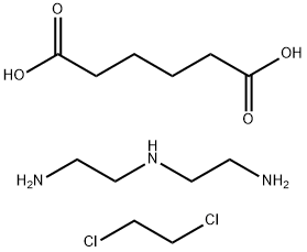 Hexanedioic acid, polymer with N-(2-aminoethyl)-1,2-ethanediamine and 1,2-dichloroethane Structure