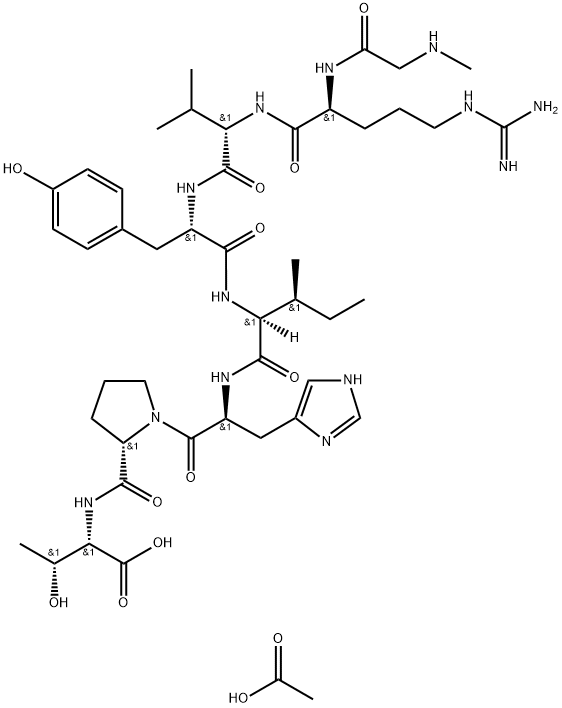 (SAR1  THR8)-ANGIOTENSIN II ACETATE HYDR Structure