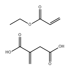 Butanedioic acid, methylene-, polymer with ethyl 2-propenoate, ammonium salt 구조식 이미지