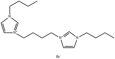 1H-Imidazolium, 1,1'-(1,4-butanediyl)bis[3-butyl-, bromide (1:2) Structure