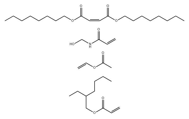 2-Ethylhexyl acrylate, vinyl acetate, N-methylolacrylamide, dioctylmal eate polymer 구조식 이미지