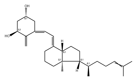 9,10-Secocholesta-5,7,10(19),24-tetraene-1,3-diol, (1α,3β,5Z,7E)- (9CI) Structure