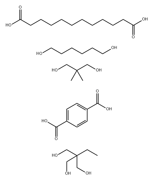 1,4-벤젠디카르복실산,2,2-디메틸-1,3-프로판디올,도데칸디온산,2-에틸-2-(히드록시메틸)-1,3-프로판디올및1,6-헥산디올과의중합체 구조식 이미지