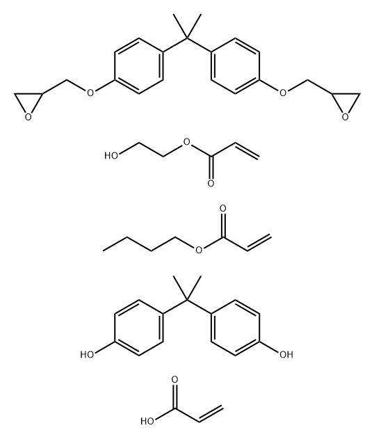 2-Propenoicacid,polymerwithbutyl2-propenoate,2-hydroxyethyl2-propenoate,4,4'-(1-methylethylidene)bis[phenol]and2,2'-[(1-methylethylidene)bis(4,1-phenyleneoxymethylene)]bis[oxirane] Structure