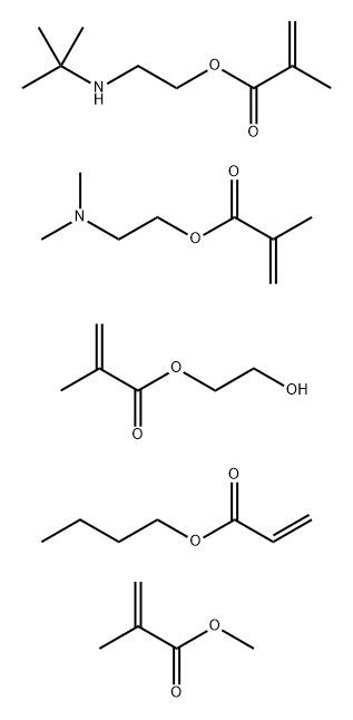 2-Propenoicacid,2-methyl-,2-(dimethylamino)ethylester,polymerwithbutyl2-propenoate,2-[(1,1-dimethylethyl)amino]ethyl2-methyl-2-propenoate,2-hydroxyethyl2-methyl-2-propenoateandmethyl2-methyl-2-propenoate Structure