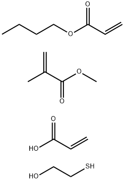 2-Propenoic acid, 2-methyl-, methyl ester, polymer with butyl 2-propenoate, 2-mercaptoethanol and 2-propenoic acid 구조식 이미지