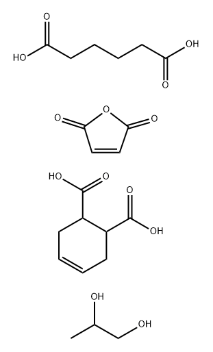 4-Cyclohexene-1,2-dicarboxylic acid, polymer with 2,5-furandione, hexa nedioic acid and 1,2-propanediol Structure