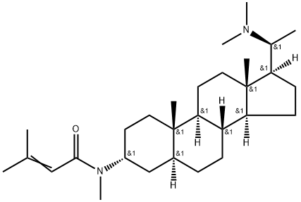 N-[(20S)-20-(Dimethylamino)-5α-pregnan-3α-yl]-N,3-dimethyl-2-butenamide 구조식 이미지