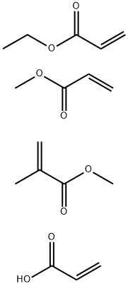 2-Propenoic acid, 2-methyl-, methyl ester, polymer with ethyl 2-propenoate, methyl 2-propenoate and 2-propenoic acid 구조식 이미지