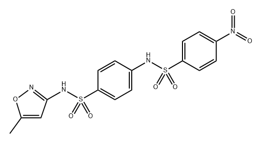 N-[4-[[(5-Methyl-3-isoxazolyl)amino]sulfonyl]phenyl]-4-nitrobenzenesulfonamide Structure