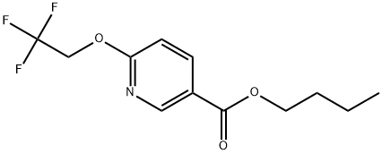 Butyl 6-(2,2,2-trifluoroethoxy)-3-pyridinecarboxylate Structure