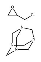 1,3,5,7-Tetraazatricyclo[3.3.1.13#,7]decane, polymer with (chloromethyl)oxirane 구조식 이미지