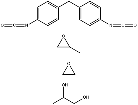 1,2-Propanediol, polymer with 1,1-methylenebis4-isocyanatobenzene, methyloxirane and oxirane Structure