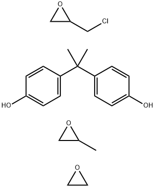 Phenol, 4,4-(1-methylethylidene)bis-, polymer with (chloromethyl)oxirane, methyloxirane and oxirane 구조식 이미지