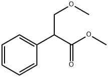 Benzeneacetic acid, α-(methoxymethyl)-, methyl ester Structure