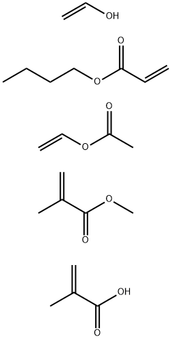 2-Propenoic acid, 2-methyl-, polymer with butyl 2-propenoate, ethenol, ethenyl acetate and methyl 2-methyl-2-propenoate 구조식 이미지