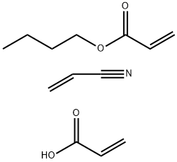 2-Propenoic acid, polymer with butyl 2-propenoate and 2-propenenitrile, ammonium salt Structure