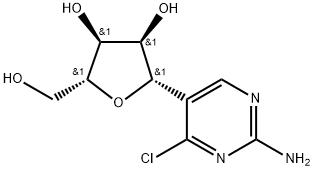 D-Ribitol, 1-C-(2-amino-4-chloro-5-pyrimidinyl)-1,4-anhydro-, (S)- (9CI) Structure